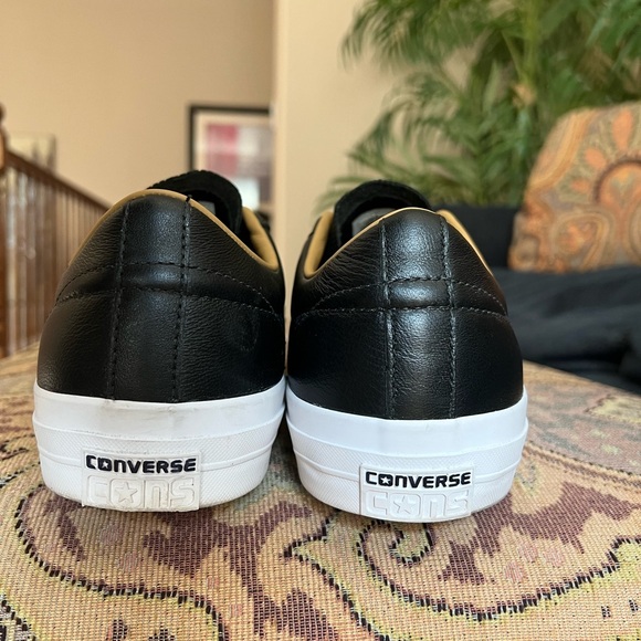 Converse One Star Cons Ox Black Leather Low Top Mens Classic Sneakers. Size 13. - Picture 4 of 7